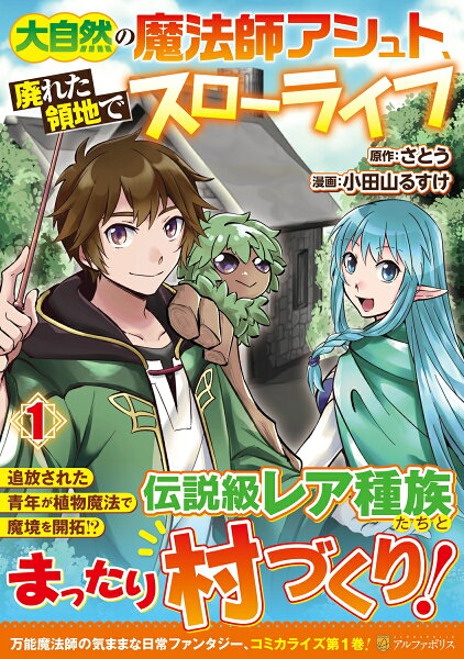 大自然の魔法師アシュト、廃れた領地でスローライフ 第1巻の表紙画像
